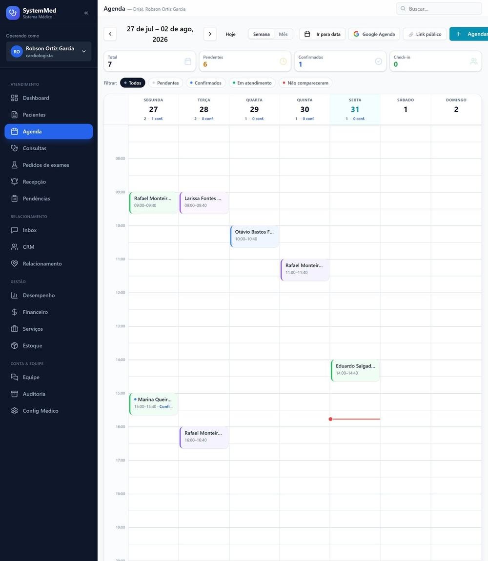 Agenda da semana no SystemMed